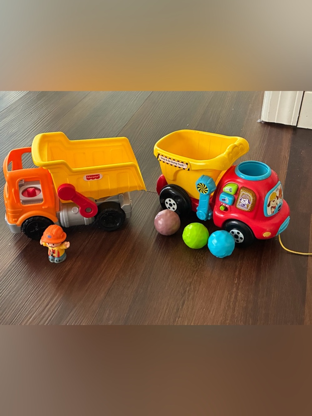 Vtech Drop and Go Dump Truck Little People Work Together Dump Truck great cond!